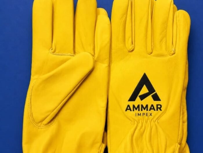 Full-Leather Bright Yellow Performance Batting Gloves