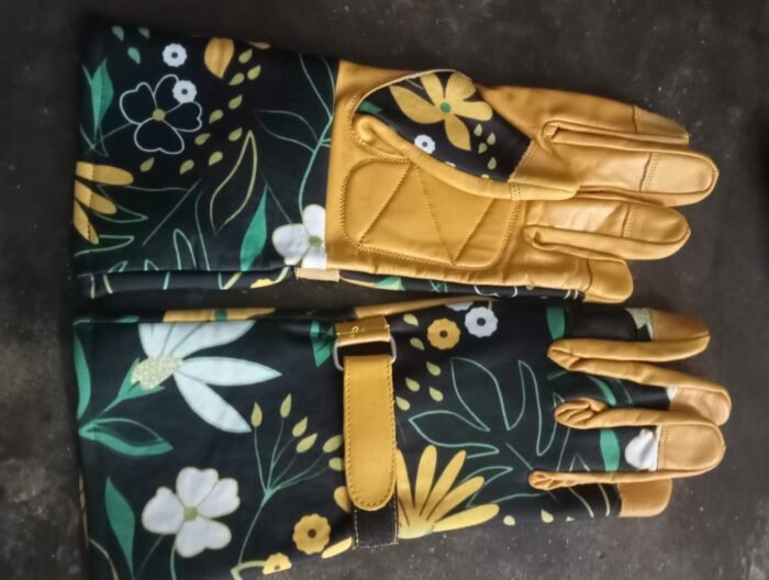 Floral Printed Long Gauntlet Gardening & Work Gloves