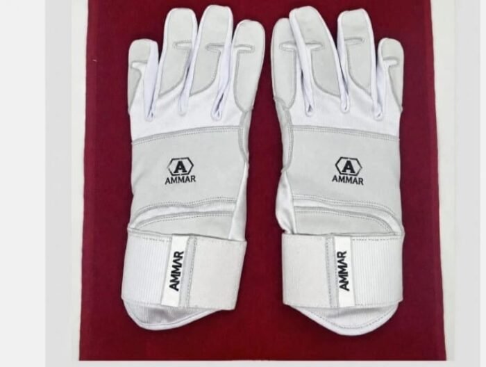 White Long Cuff Black Label Batting Gloves