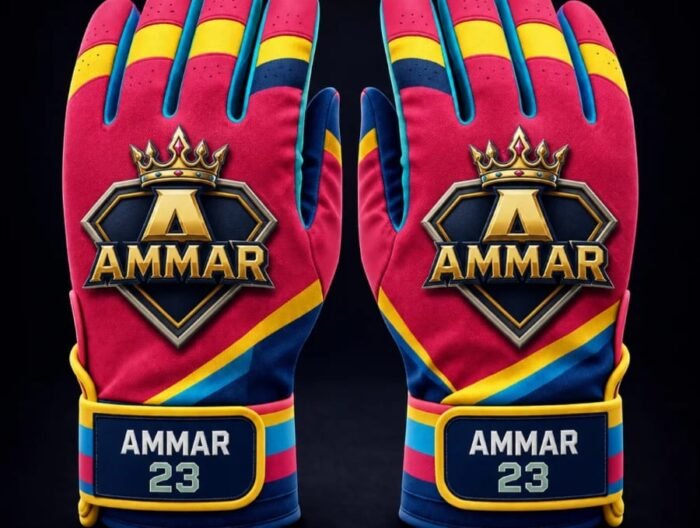 Crown Emblem Multi-Color Performance Batting Gloves