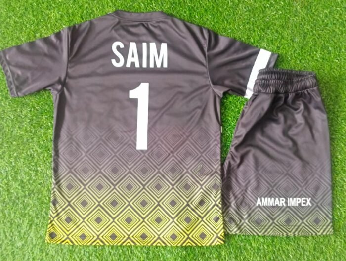 Black & Yellow Diamond Gradient Custom Football Kit